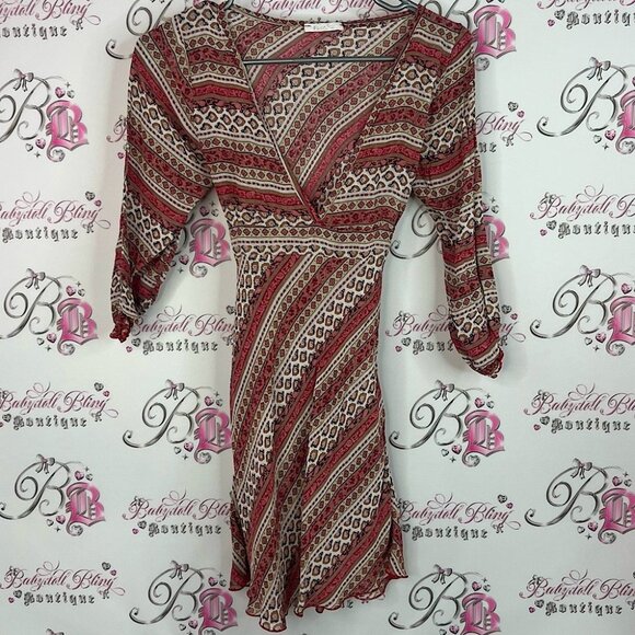 Paquita dress made in Italy paisley boho cute Multicolor Long Sleeve Dress - Picture 1 of 8